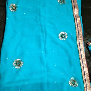 Light Blue 🩵 Saree