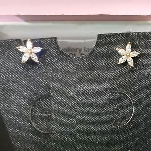 GIVA GOLDEN LILY 925 silver Zircon Earrings