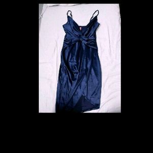 Blue Satin Dress