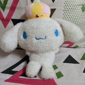 Cinnamoroll Fuzzy Plushie With Crown