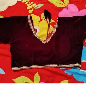 New  Maroon Backless Blouse