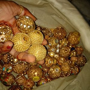 Big Ball Size Golden Beads Mix Material