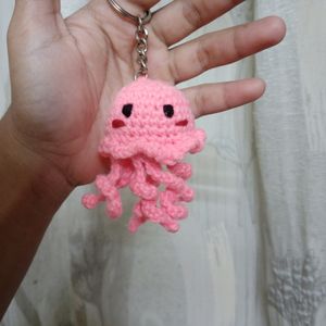 Crochet Pink Octopus Keychain 💗🐙