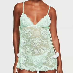 Victorias Secret Flyaway Lace Babydoll Set