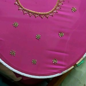 Aari Kids Pattu Pavadi Unstitched Material