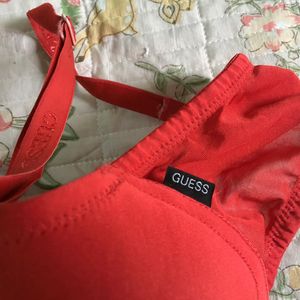 GUESS Red Padded Bra