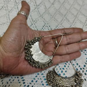 Oversized Textured Afghani Statement Danglers