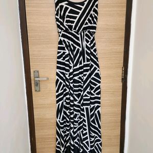 Balck And White Party Wear Gown