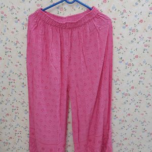 Beautiful Pink Chikankari Embroidery Palazzo