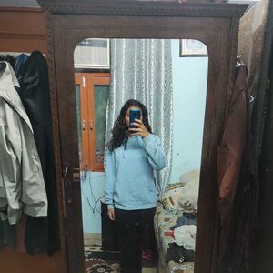 Sky-blue Oversized Hoodie Men/Women