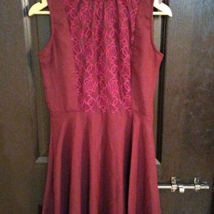 Miss Chase Burgundy Dress