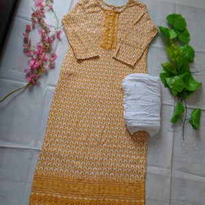 Chikankari Kurti Plazo Set