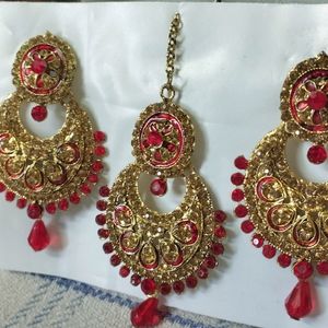 Red Beads & Kundan Artificial Jewelry