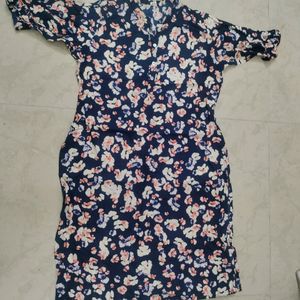 Floral Navy Blue Kurti