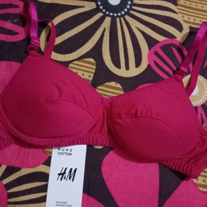 Pure Cotton Pink Bra H&M