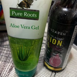 Aloe Vera Gel And Hair Oil