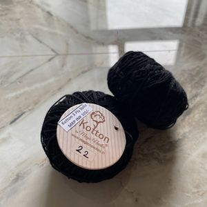 Mercerised Cotton Yarn by Kotton black 🧶