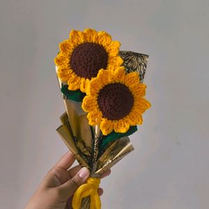 Crochet Sunflower Bouquet