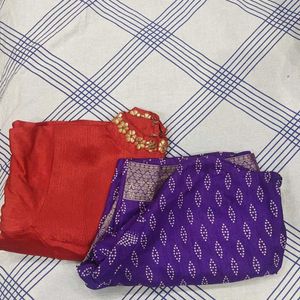 Red , Purple Blouse