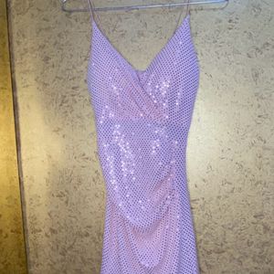 Pink sequence dress