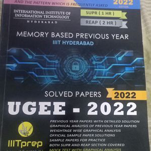 Book For Preparation Of UGEE IIIT Hyderabad