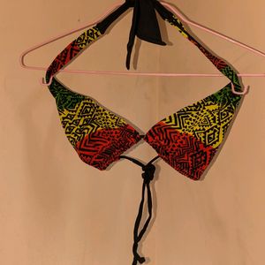 Colourful bikini top