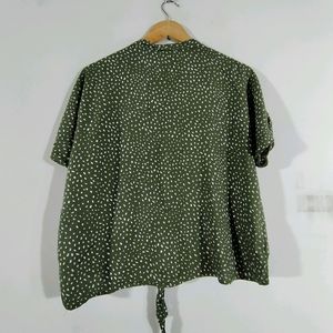 Olive Printed Top (Women's)