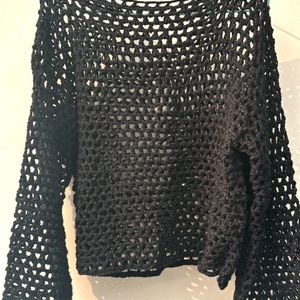 Black Mesh Top Last Offer