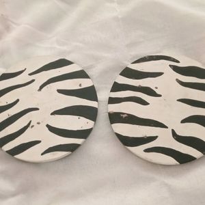 Zebra 🦓 Print Coasters for Sale - Set of 2