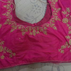 Rose Pink Colour Stitched Blouse