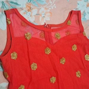 Beautiful Bote Neck Kurti Set 🍑 Light Peach