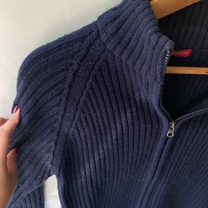 Rib Knit Zipper