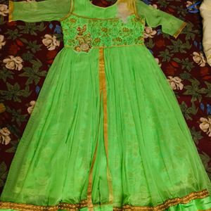 New Green Long Ethnic Gown