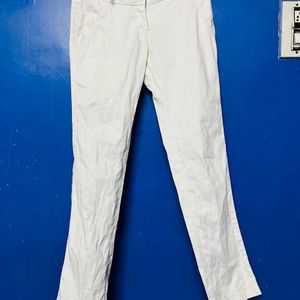 White Branded Cotton Pant🩵