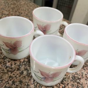 Set Of 4 Cups ( Microwave Safe)