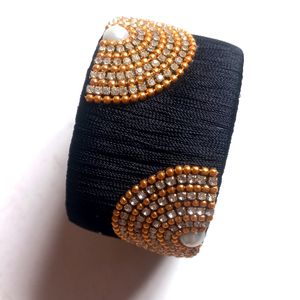 Silk Thread Black Kada