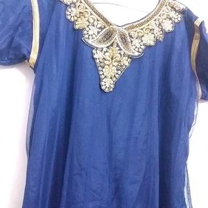 Netted Anarkali Kurthi