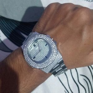 New Men Iced Out Watch Fix Rate