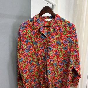 Vintage floral printed shirt