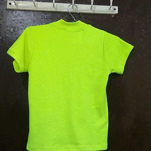 Neon Colored Crop Fitted Top