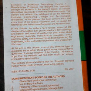 Workshop Technology,  Both Volume Book