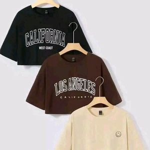 3 Tops , Set Of California And Los Angeles Girl