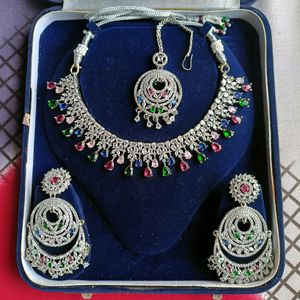 AD Jewellery Set Multi