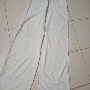 White Long Palazzo Pants