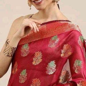 Maroon Saree