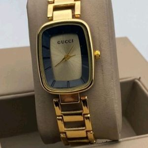 Gucci Watch Analog Golden Colour Stainless Steel Womens Watch Ladies Watch