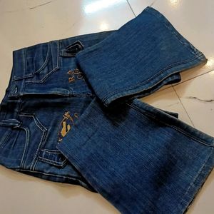 Vintage denim baggy jeans for women