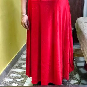 Vintage Red High Neck Party Dress