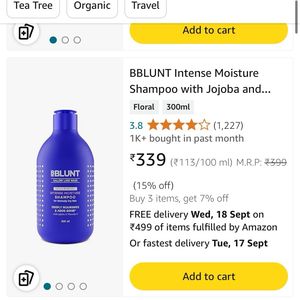 Bblunt Shampoo Seal Pack