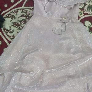 Glitter Gown For Girls With CanCan Shown In Pictur